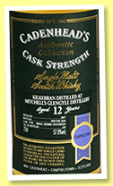 Kilkerran 12 yo 2007/2020 (57.8%, Cadenhead, Authentic Collection, refill sherry hogshead, 330 bottles) Kilkerran 12 yo 2007/2020 (57.8%, Cadenhead, Authentic Collection, refill sherry hogshead, 330 bottles)