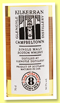 Kilkerran 8 yo ‘Cask Strength’ (56.5%, OB, bourbon, 2018) Kilkerran 8 yo ‘Cask Strength’ (56.5%, OB, bourbon, 2018)