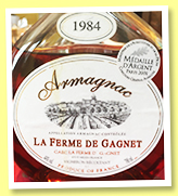 La Ferme de Gagnet 1984/2001 (44%, OB, Armagnac) La Ferme de Gagnet 1984/2001 (44%, OB, Armagnac)