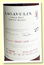Lagavulin 27 yo 1991/2018 (51.8%, OB ‘Casks of Distinction’, cask #0016, sherry puncheon, 432 bottles) Lagavulin 27 yo 1991/2018 (51.8%, OB ‘Casks of Distinction’, cask #0016, sherry puncheon, 432 bottles)