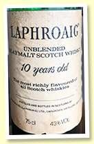 Laphroaig 10 yo (43%, OB, Vinalda import for Portugal, -/+ 1980)