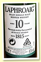 Laphroaig 10 yo (40%, OB, miniature, -/+2015)