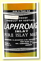 Laphroaig 12 yo (80 proof, Cadenhead, 1960s)
