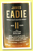 Linkwood 11 yo 2007/2019 (54.9%, James Eadie, Amontillado cask finish) Linkwood 11 yo 2007/2019 (54.9%, James Eadie, Amontillado cask finish)