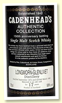 Longmorn 17 yo 1974/1992 (58%, Cadenhead 150th Anniversary) Longmorn 17 yo 1974/1992 (58%, Cadenhead 150th Anniversary)