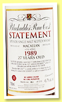 Macallan 27 yo 1989/2017 (45.7%, Blackadder, Raw Cask, Statement, hogshead, cask #5425, 215 bottles) Macallan 27 yo 1989/2017 (45.7%, Blackadder, Raw Cask, Statement, hogshead, cask #5425, 215 bottles)