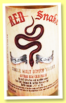 Red Snake (58%, Blackadder, Raw Cask, first fill bourbon and Guyana rum, cask #redneck 08, 259 bottles, 2017)