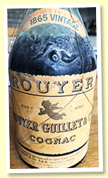 Rouyer Guillet 1865 (42%, OB ‘AA Baker import’, bottled circa 1960) Rouyer Guillet 1865 (42%, OB ‘AA Baker import’, bottled circa 1960)