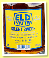 Silent Swede 2012/2018 ‘Virgin French Oak’ (61.9%, Svenska Eldvatten, 348 bottles) 