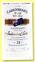 Small Concern 23 yo 1996/2019 (53.2%, Cadenhead, World Whiskies, Tasmania, 198 bottles)