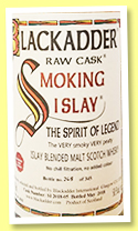 Smoking Islay (58.5%, Blackadder, Raw Cask, blended malt, The Spirit of Legend, cask #2018-05, oloroso finish, 345 bottles, 2018) Smoking Islay (58.5%, Blackadder, Raw Cask, blended malt, The Spirit of Legend, cask #2018-05, oloroso finish, 345 bottles, 2018)