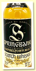 Springbank 12 yo (80 proof, OB, UK, bottled late 1970s) Springbank 12 yo (80 proof, OB, UK, bottled late 1970s)