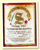 Springbank 21yo 1967/1989 (46%, Signatory Vintage, cask #3139, sherry, 600 bottles) Springbank 21yo 1967/1989 (46%, Signatory Vintage, cask #3139, sherry, 600 bottles)