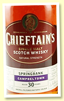 Springbank 30 yo 1972/2002 (57.8%, Chieftain’s Choice, cask #410, sherry, 576 bottles) Springbank 30 yo 1972/2002 (57.8%, Chieftain’s Choice, cask #410, sherry, 576 bottles)