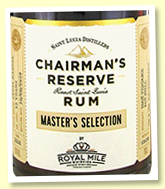 St Lucia Distillers Ltd 13 yo 2006/2019 (56%, Chairman’s Reserve for Royal Mile Whiskies, St Lucia, bourbon, 286 bottles) St Lucia Distillers Ltd 13 yo 2006/2019 (56%, Chairman’s Reserve for Royal Mile Whiskies, St Lucia, bourbon, 286 bottles)