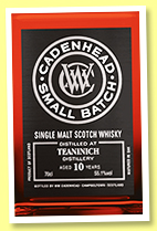 Teaninich 10 yo 2009/2019 (55.1%, Cadenhead, Small Batch) Teaninich 10 yo 2009/2019 (55.1%, Cadenhead, Small Batch)