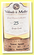 Tormore 25 yo 1992/2017 (50.8%, Valinch & Mallet, bourbon hogshead, cask #17-2501, 149 bottles)
