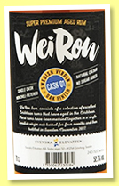 WeiRon Cask 01 (52.7%, Svenska Eldvatten, 320 bottles, 2017) WeiRon Cask 01 (52.7%, Svenska Eldvatten, 320 bottles, 2017)