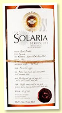 Artis Secretum 2011/2018 (67.1%, Whisky Illuminati ‘Solaria Series’, cask #900284, sherry butt, 150 bottles) Artis Secretum 2011/2018 (67.1%, Whisky Illuminati ‘Solaria Series’, cask #900284, sherry butt, 150 bottles)