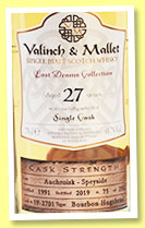 Auchroisk 27 yo 1991/2019 (48.7%, Valinch & Mallet, bourbon hogshead, cask #19-2701, 291 bottles) 