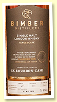 Bimber 2016/2020 'Ex-Bourbon Cask' (58.3%, OB, cask #8, bourbon barrel, 267 bottles)