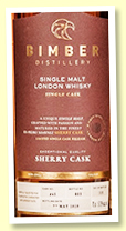 Bimber 2016/2020 (58.1%, OB, cask #42, ex-PX sherry, 329 bottles)