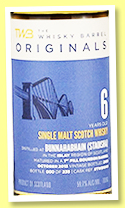 Bunnahabhain 6 yo 2013/2019 (59.7%, The Whisky Barrel, Originals, 1st fill bourbon barrel, cask #TB1009, 265 bottles) Bunnahabhain 6 yo 2013/2019 (59.7%, The Whisky Barrel, Originals, 1st fill bourbon barrel, cask #TB1009, 265 bottles)