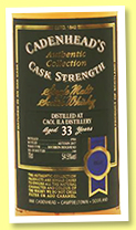 Caol Ila 33 yo 1984/2017 (54.5%, Cadenhead, Authentic Collection, 175th Anniversary, bourbon, 144 bottles) Caol Ila 33 yo 1984/2017 (54.5%, Cadenhead, Authentic Collection, 175th Anniversary, bourbon, 144 bottles)