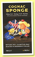 Cognac Sponge ‘Héritage N.45’ (50.5%, Grosperrin for The Sponge, Fins Bois, 120 bottles, 2020) Cognac Sponge ‘Héritage N.45’ (50.5%, Grosperrin for The Sponge, Fins Bois, 120 bottles, 2020)