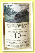 Dailuaine 10 yo 2007/2018 (56.1%, Hidden Spirits, cask #DU718, 300 bottles) Dailuaine 10 yo 2007/2018 (56.1%, Hidden Spirits, cask #DU718, 300 bottles)