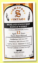 Deanston 12 yo 2007/2020 (64.4%, Signatory Vintage, sherry butt, cask #900145, 625 bottles) Deanston 12 yo 2007/2020 (64.4%, Signatory Vintage, sherry butt, cask #900145, 625 bottles)