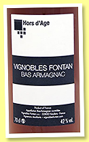 Fontan ‘Hors d’Âge’ (42%, OB, Bas-Armagnac, +/-2017)