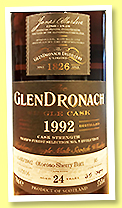 Glendronach 24 yo 1992/2016 (57.6%, OB, for Tiger's Finest Selection Taiwan, oloroso sherry butt, cask #95, 589 bottles) 