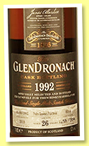 Glendronach 26 yo 1992/2018 (52%, OB for The Whisky Barrel, PX puncheon, cask #8314, 706 bottles) 