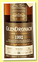 Glendronach 26 yo 1992/2018 (50.5%, OB, for The Whisky Barrel, sherry butt, cask #180, 539 bottles)