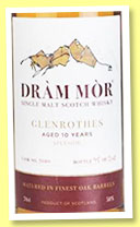 Glenrothes 10 yo 2009/2019 (58%, Dram Mor, cask #5280, 348 bottles) Glenrothes 10 yo 2009/2019 (58%, Dram Mor, cask #5280, 348 bottles)