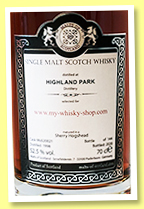 Highland Park 1998/2020 (52.5%, Malts of Scotland, for my-whisky-shop, sherry hogshead, cask #MoS20021, 144 bottles) Highland Park 1998/2020 (52.5%, Malts of Scotland, for my-whisky-shop, sherry hogshead, cask #MoS20021, 144 bottles)