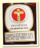 Inverness Pure Unblended Malt (57%, Stanley P Morrison, Importato E Confezionato Da Bairo, 1970s) Inverness Pure Unblended Malt (57%, Stanley P Morrison, Importato E Confezionato Da Bairo, 1970s)