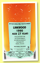 Linkwood 27 yo 1990/2018 (50.3%, Signatory Vintage 30th Anniversary, cask #9735, hogshead, 233 bottles)