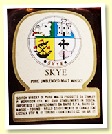 Skye Pure Unblended Malt (57%, Stanley P Morrison, Importato E Confezionato Da Bairo, 1970s) Skye Pure Unblended Malt (57%, Stanley P Morrison, Importato E Confezionato Da Bairo, 1970s)