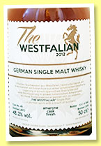 The Westphalian 2013/2018 (48.2%, OB, Germany, Amarone cask finish, cask #49, 260 bottles) The Westphalian 2013/2018 (48.2%, OB, Germany, Amarone cask finish, cask #49, 260 bottles)