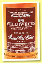 WillowBurn ‘Grand Cru Claret Cask’ (46%, OB, Glen Els, Germany, 1000 bottles, 2019) WillowBurn ‘Grand Cru Claret Cask’ (46%, OB, Glen Els, Germany, 1000 bottles, 2019)