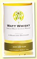 A Highland Distillery 10 yo 2010/2020 (58.4%, Watt Whisky, 280 bottles)