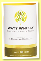 A Highland Distillery 10 yo 2010/2020 (58.4%, Watt Whisky, 280 bottles)