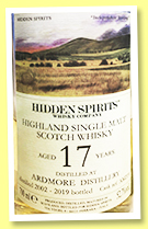 Ardmore 17 yo 2002/2019 (52.7%, Hidden Spirits, cask #AM219, 226 bottles) Ardmore 17 yo 2002/2019 (52.7%, Hidden Spirits, cask #AM219, 226 bottles)
