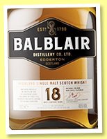 Balblair 18 yo (46%, OB, +/-2019)