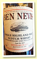 Ben Nevis 1970/1996 (52.2%, OB, cask #4537, 232 bottles)
