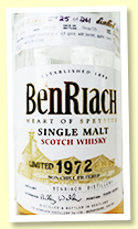 Benriach 33 yo 1972/2005 (49%, OB, cask #4043, hogshead, 261 bottles)
