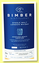 Bimber 2016/2020 ‘Virgin Oak’ (58.5%, OB, for LMDW, France edition, England, cask #93, 257 bottles) Bimber 2016/2020 ‘Virgin Oak’ (58.5%, OB, for LMDW, France edition, England, cask #93, 257 bottles)