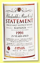 Bladnoch 25 yo 1991/2017 (54.3%, Blackadder, Raw Cask, Statement No.29, hogshead, cask #8274, 172 bottles) Bladnoch 25 yo 1991/2017 (54.3%, Blackadder, Raw Cask, Statement No.29, hogshead, cask #8274, 172 bottles)